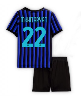 Günstige Inter Milan Henrikh Mkhitaryan #22 Heimtrikotsatz Kinder 2025-26 Kurzarm (+ Kurze Hosen)